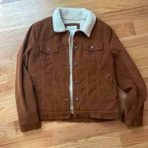 Fleece lined corduroy jacket